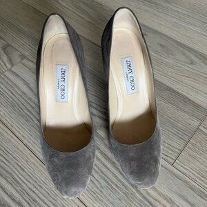 Jimmy Choo Laria Gray Suede Pumps